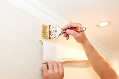Pose de papier peint à Lèves — revêtements muraux et toiles de verre